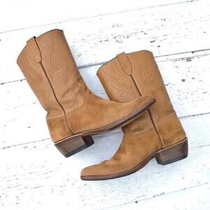 Vintage Acme Camel Suede Leather Western Boots | Ranchy Americana | RRL Vibes